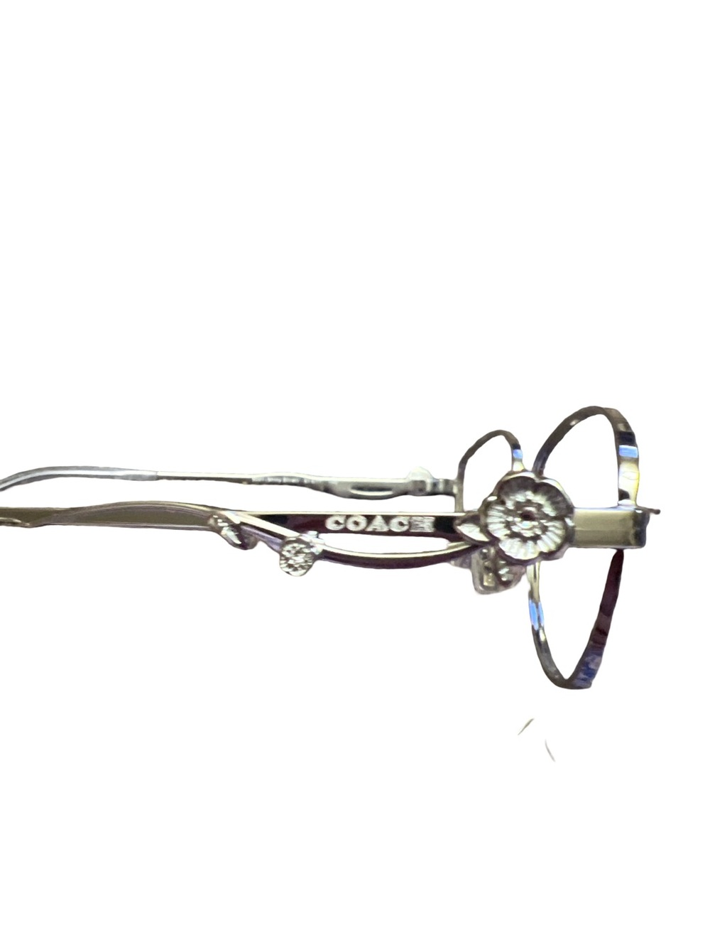 Coach Eyeglasses Frames HC 5145 B 9001 Shiny Silver Tea Rose Eyewear Collection - Picture 6 of 7